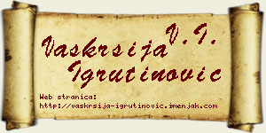 Vaskrsija Igrutinović vizit kartica